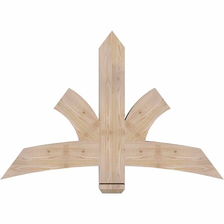 Ekena Millwork Davenport Smooth Timber Gable Bracket, Douglas Fir, 48"W x 32"H x 3 1/2"D x 5 1/2"F, 16/12 Pitch GBW048X32X0406DAV00SDF